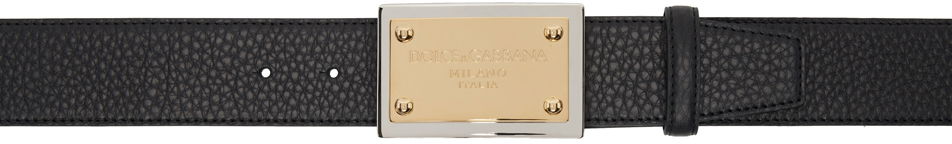 Opasok Dolce & Gabbana Black Grainy Belt Čierna | BC4676AY987, 0
