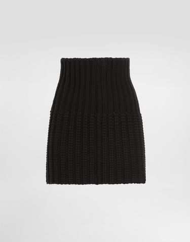 Šál Dolce & Gabbana Dolce & Gabbana Wool and Cashmere Knit Neck Warmer Čierna | FXO30TJBME2N0000, 0