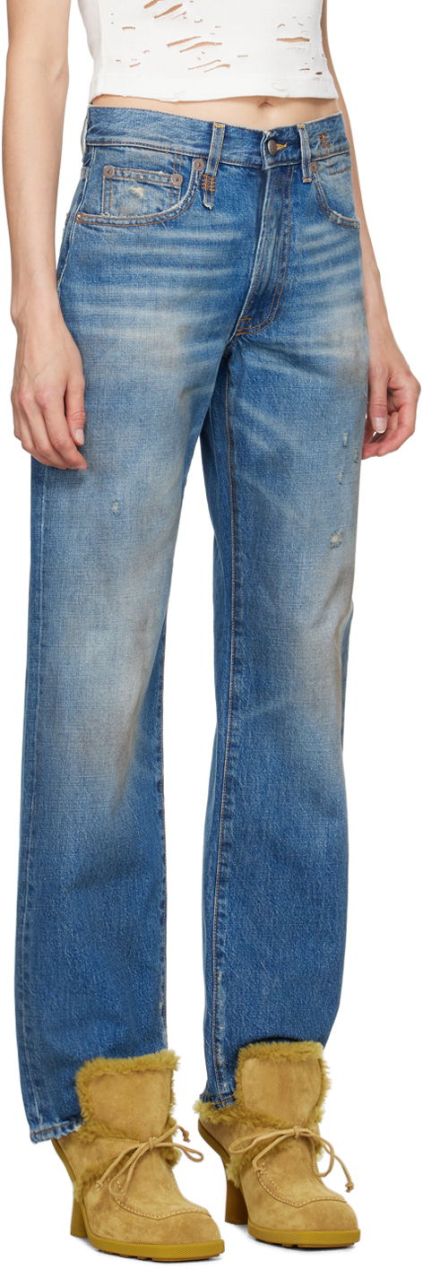 Džínsy R13 R13 Alice Slim Straight-Leg Jeans Modrá | R13WD086 D145A, 1
