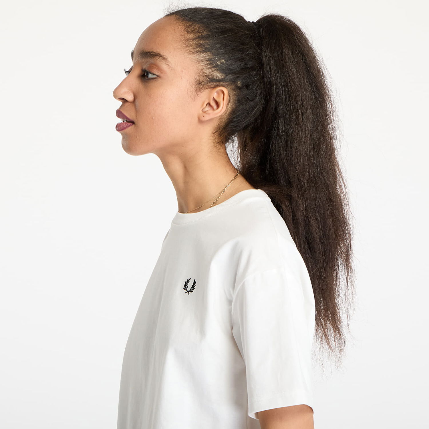 Tričko Fred Perry Fred Perry Crew Neck T-Shirt Biela | G1142 129, 1