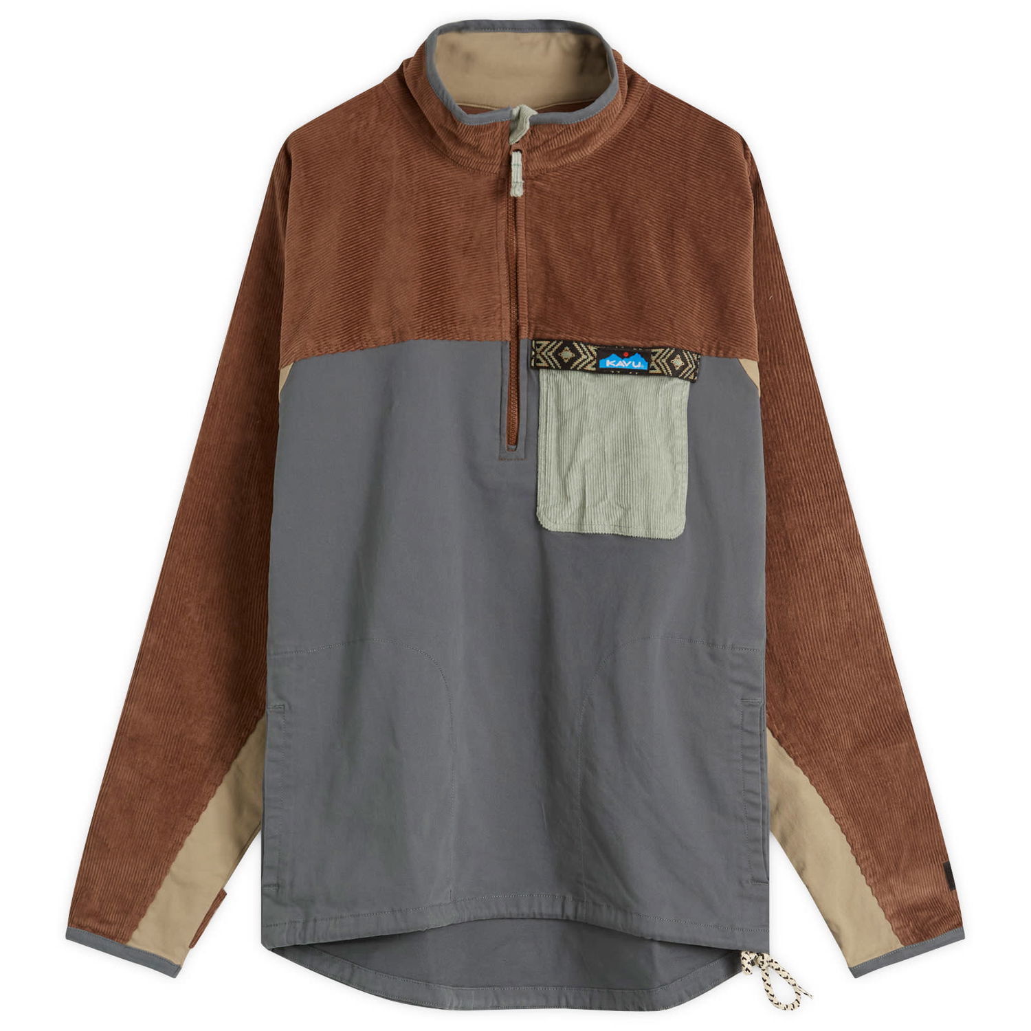 Mikina KAVU Throwshirt Flex Pullover Hnedá | 5248-2579, 1