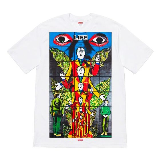Tričko Supreme Gilbert George LIFE Graphic T-Shirt Biela | SUP-SS19-538