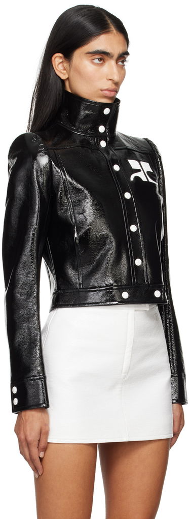 Bunda Courrèges Reedition Cropped Faux Leather Jacket Béžová | PERCBL005VY0014, 4
