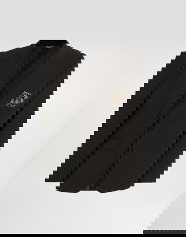 Bunda Dolce & Gabbana Single-breasted Sicilia Light Jacket Bistretch Wool Canvas Čierna | G2TV4ZFUBGBN0000, 0