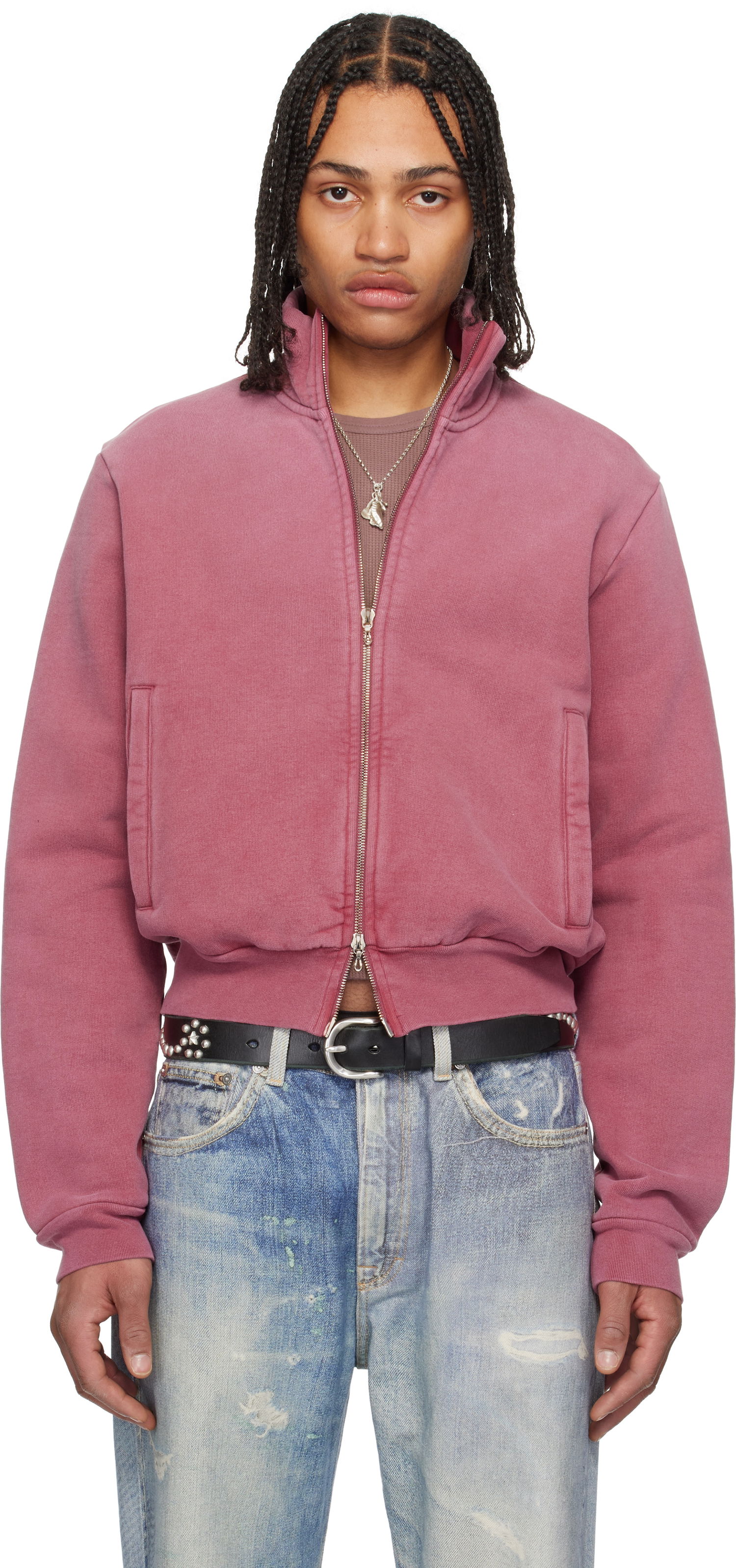 Mikina OUR LEGACY Our Legacy Mob Zip-Up Sweater Ružová | M2256MR, 0