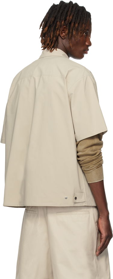 Košeľa HELIOT EMIL HELIOT EMIL Nylon Carabiner Short Sleeve Shirt Béžová | PRESS25_M_05_018_P04_ST18_CO, 2