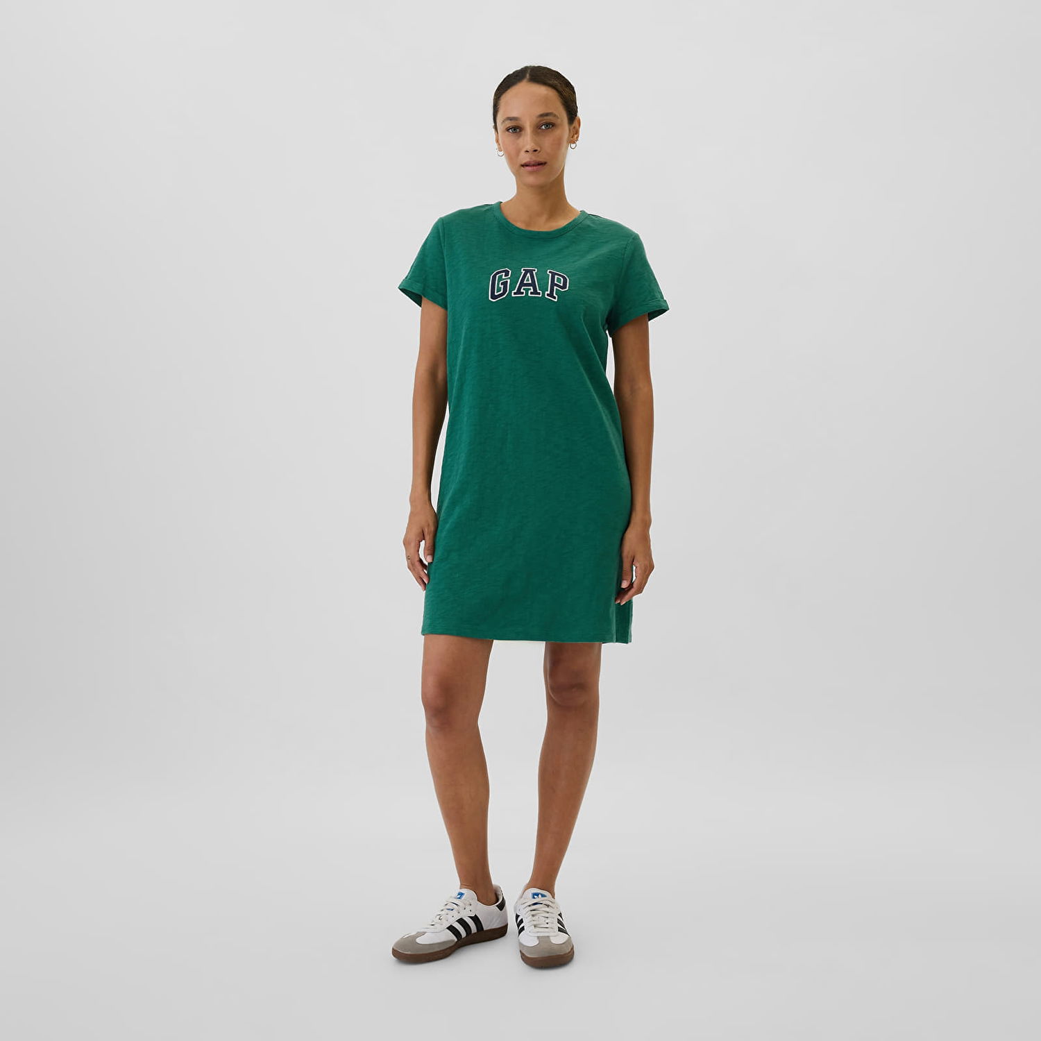 Šaty GAP Dress Shortsleeve Logo Dress Balsam Tree S Zelené | 541918-00, 0