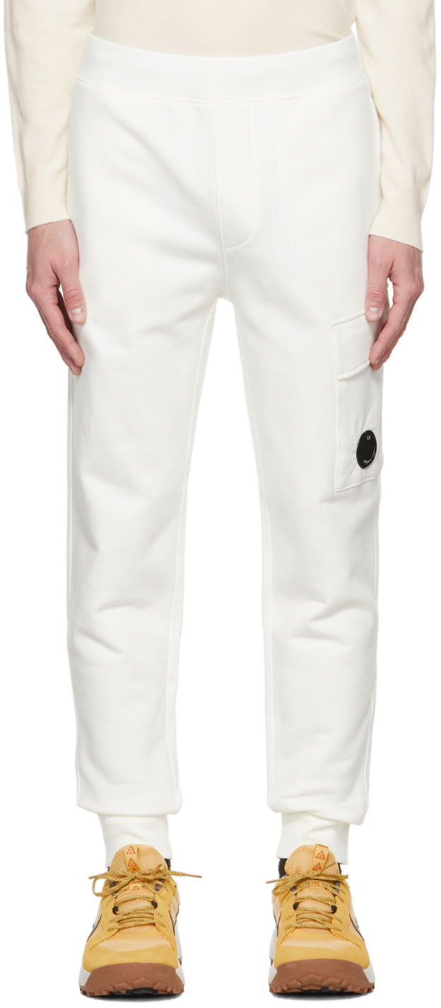 Tepláky C.P. Company Lens Lounge Pants Biela | 13CMSP017A-005086W, 0