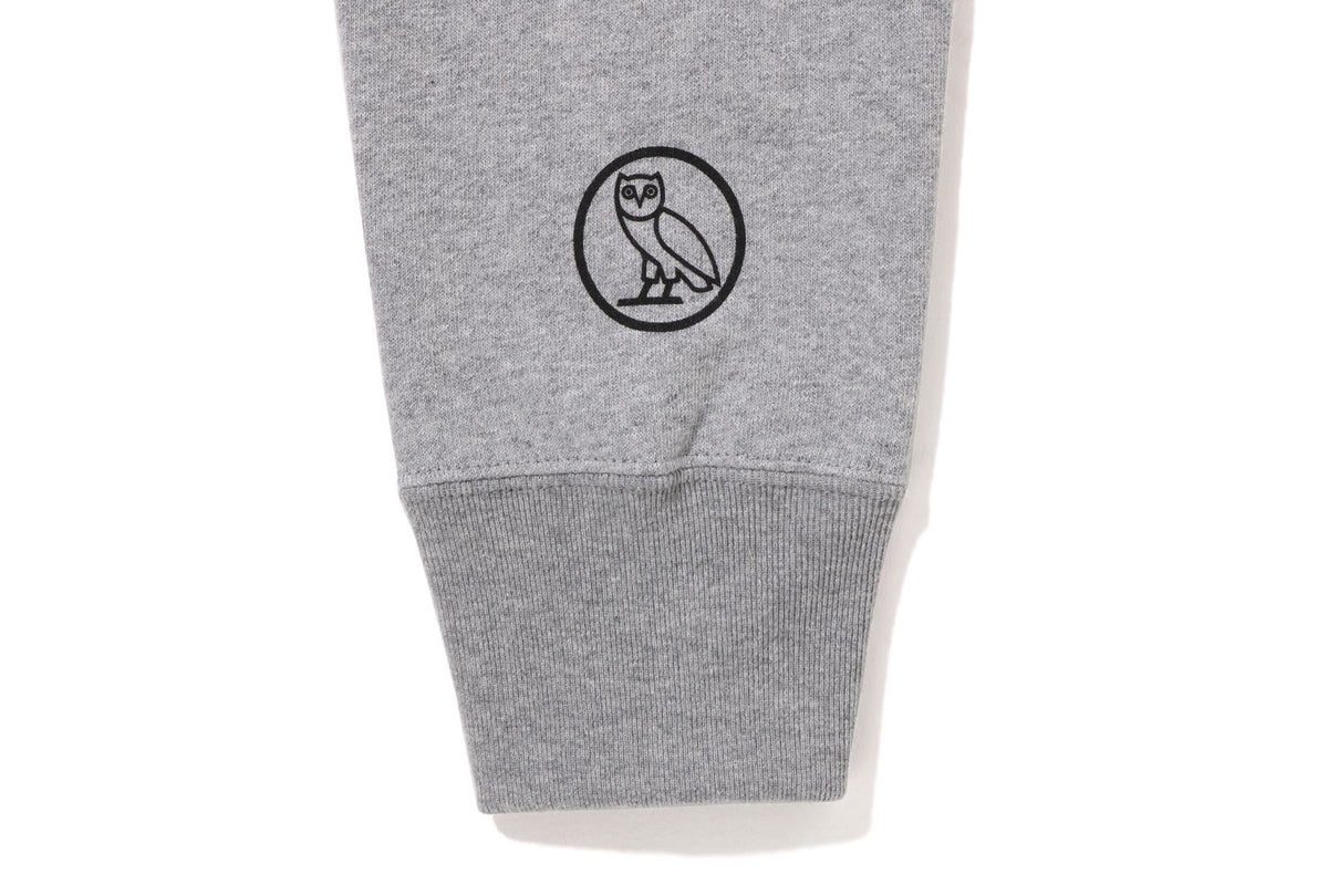 Bape x OVO Shark Full Zip Hoodie Grey