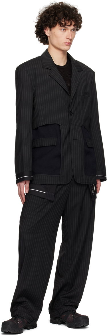 Nohavice Andersson Bell Inside Out Stripe Trousers Čierna | apa813m, 3