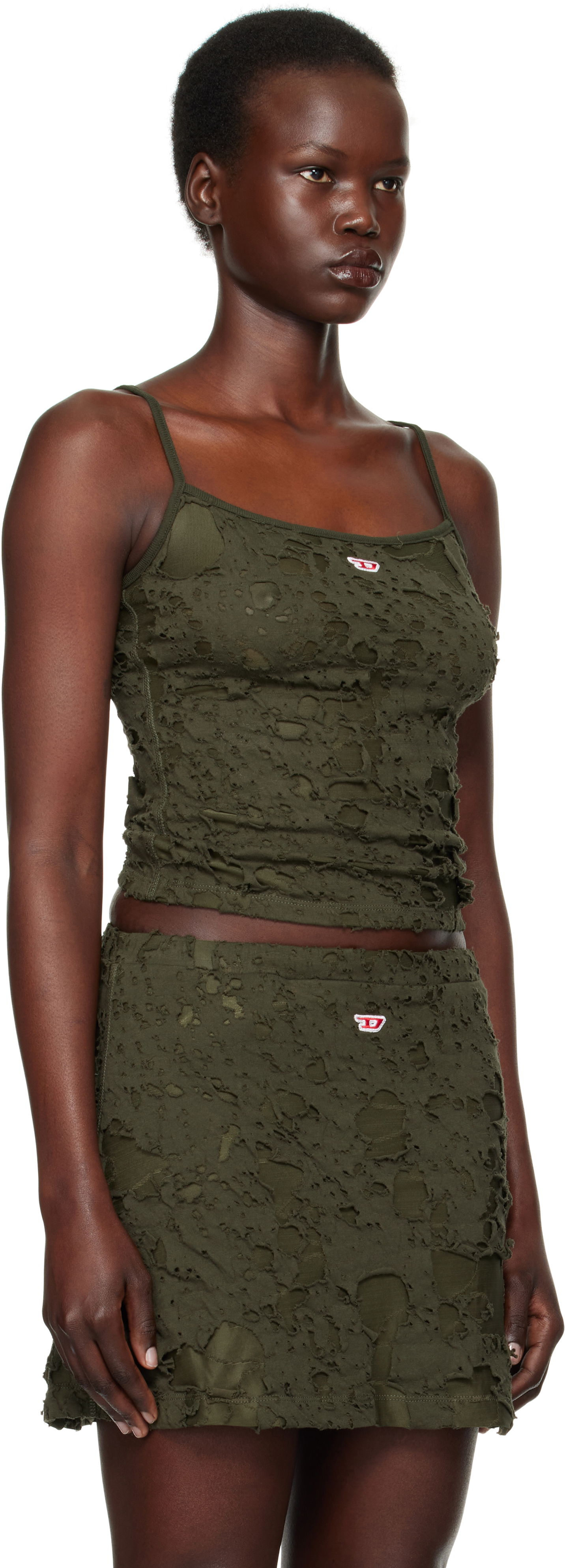 Sukňa Diesel Distressed Tank Top Zelené | A14073 0JHAN, 1