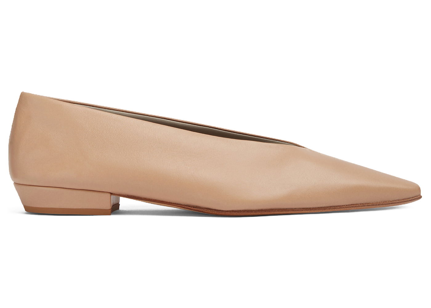 Tenisky a topánky Bottega Veneta Almond Leather Ballet Flat Béžová | 608872VBSD09912, 0