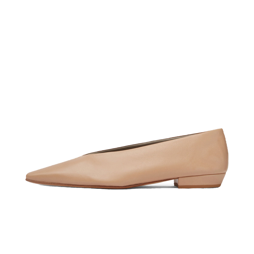 Tenisky a topánky Bottega Veneta Almond Leather Ballet Flat Béžová | 608872VBSD09912