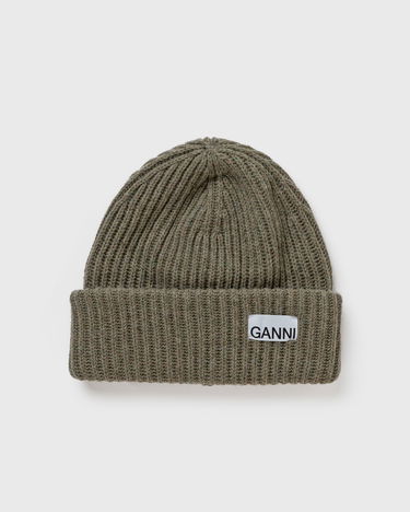 Kulicha GANNI Structured Rib Beanie Zelené | 5714667455077, 0