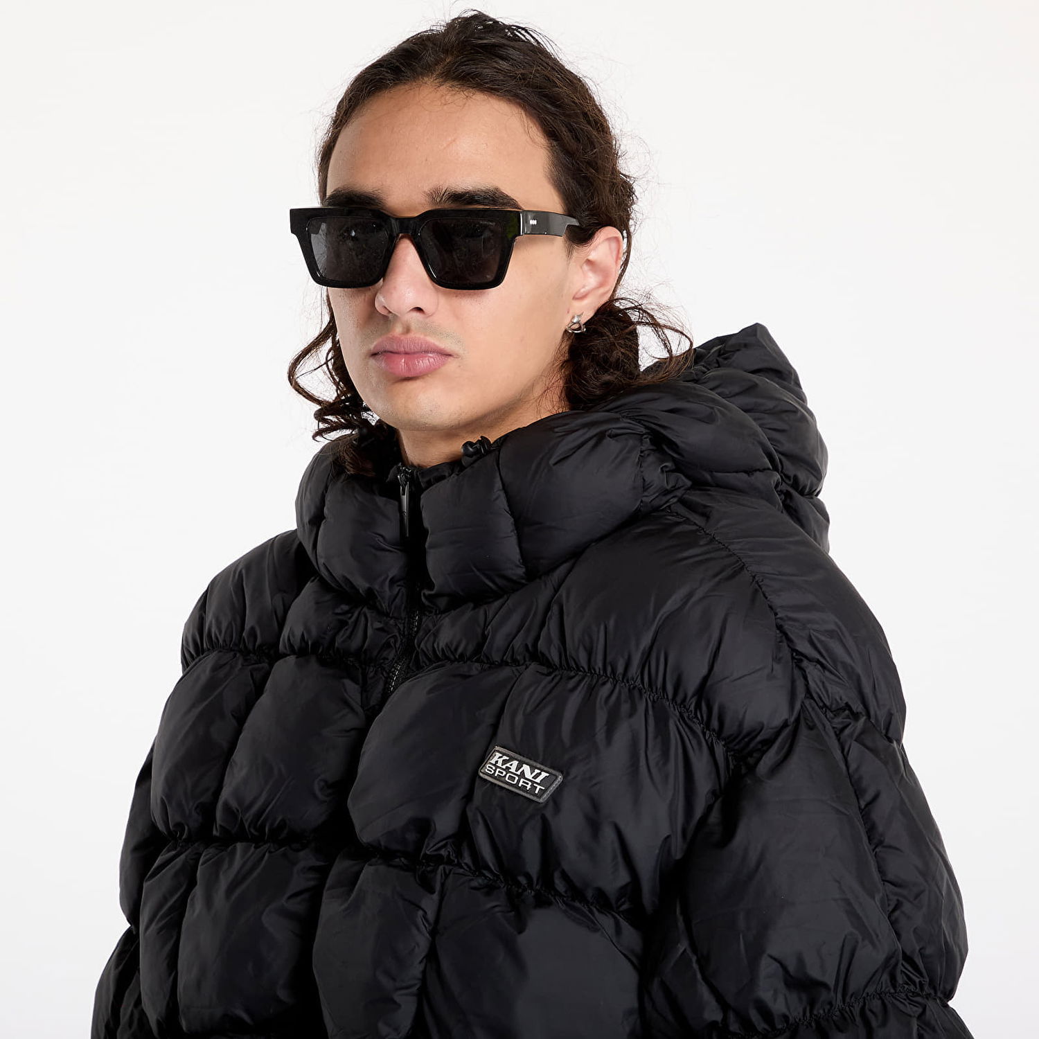 Prešívaná bunda Karl Kani Jacket Sport Patch Square Quilted Puffer Jacket Black XL Čierna | 60760019, 1