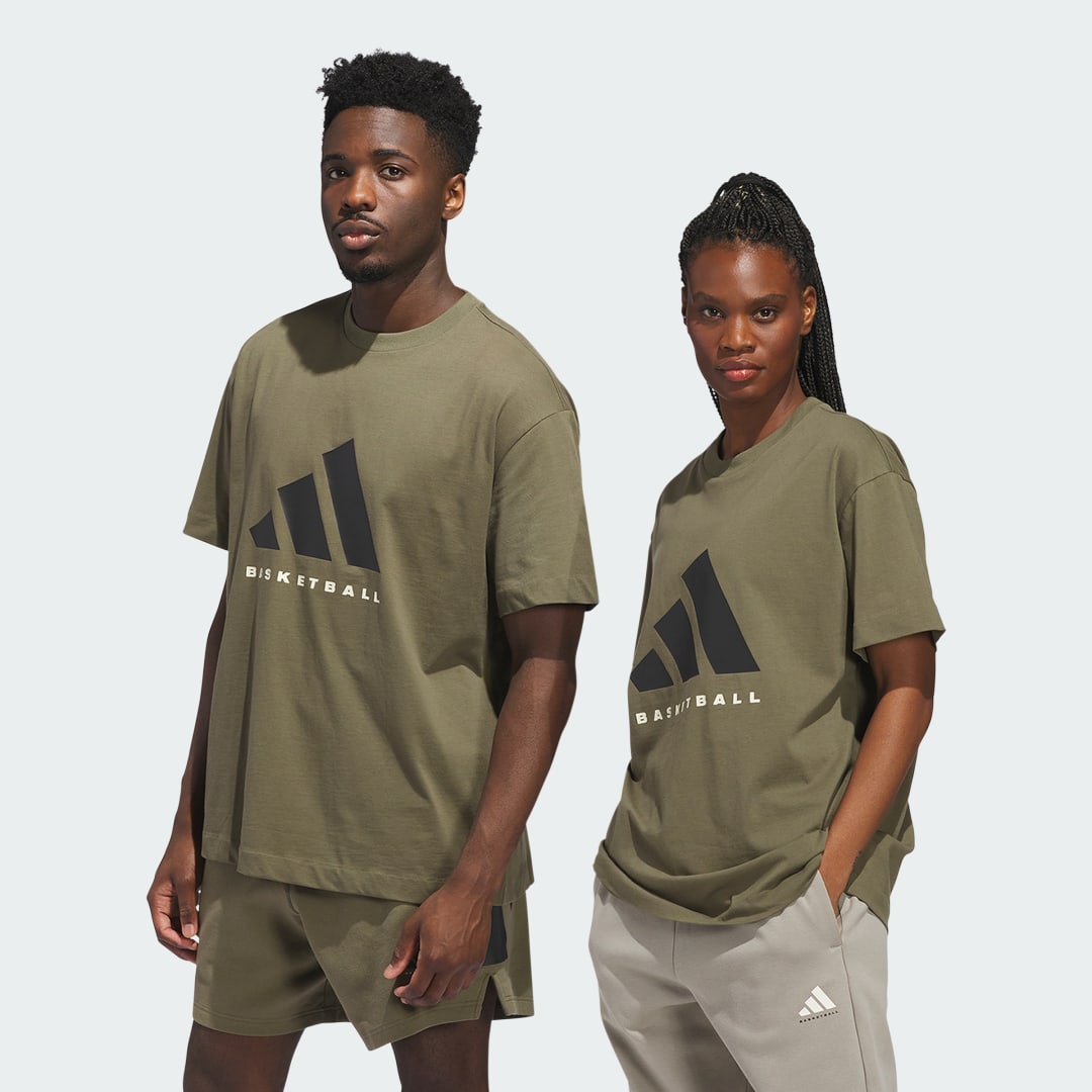 Tričko adidas Performance Adidas Basketball T-Shirt Zelené | JX5583, 0