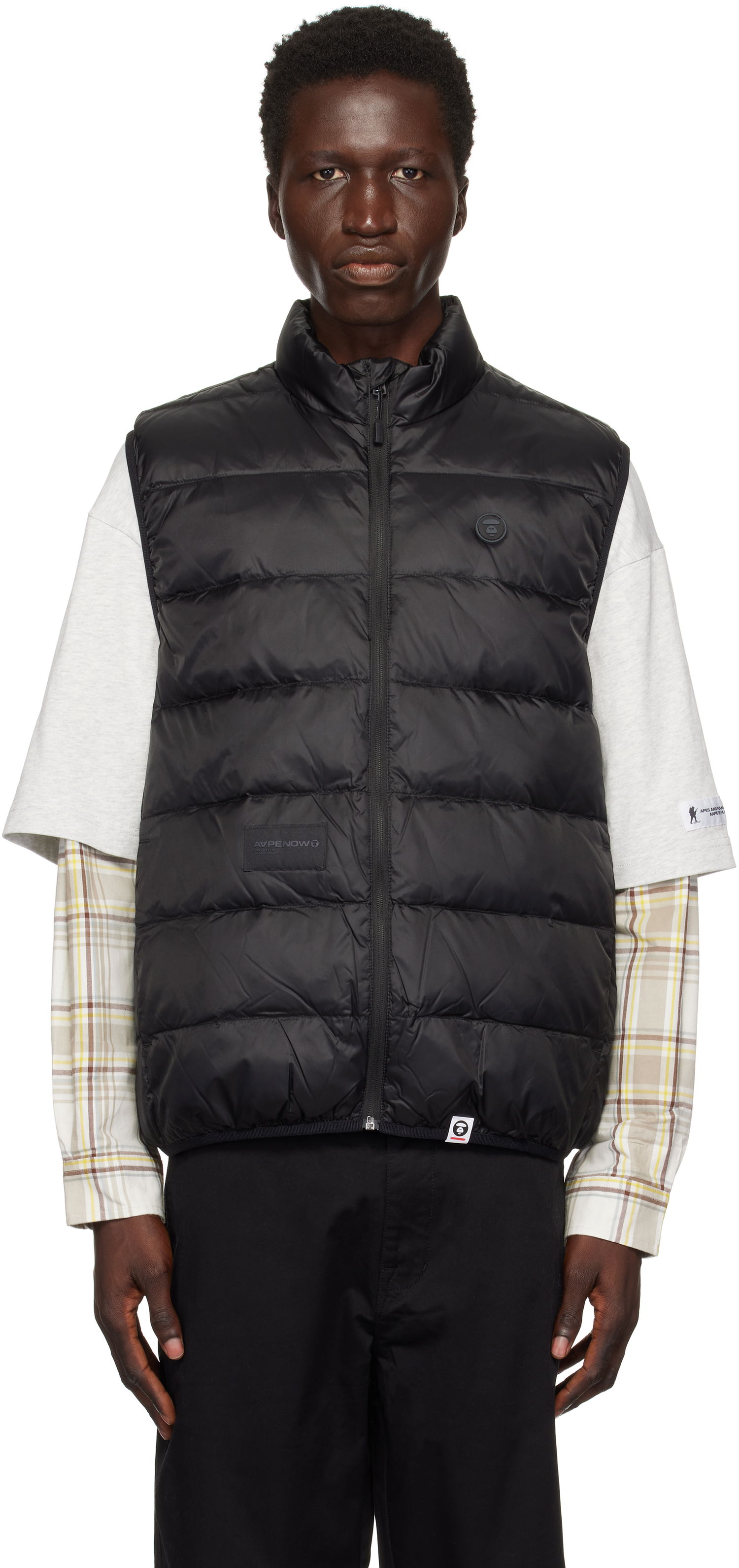 Vesta AAPE by A Bathing Ape AAPE by A Bathing Ape 'AAPE Now' Down Vest Čierna | AAPDNM7651XXNBKX, 0