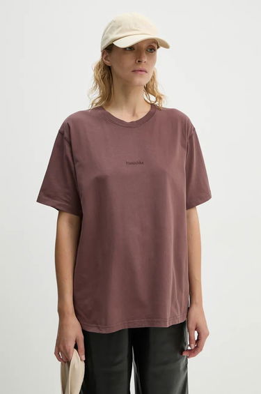 Tričko Nanushka Brown Cotton T-Shirt Fialová | NU24PFSH03578, 0