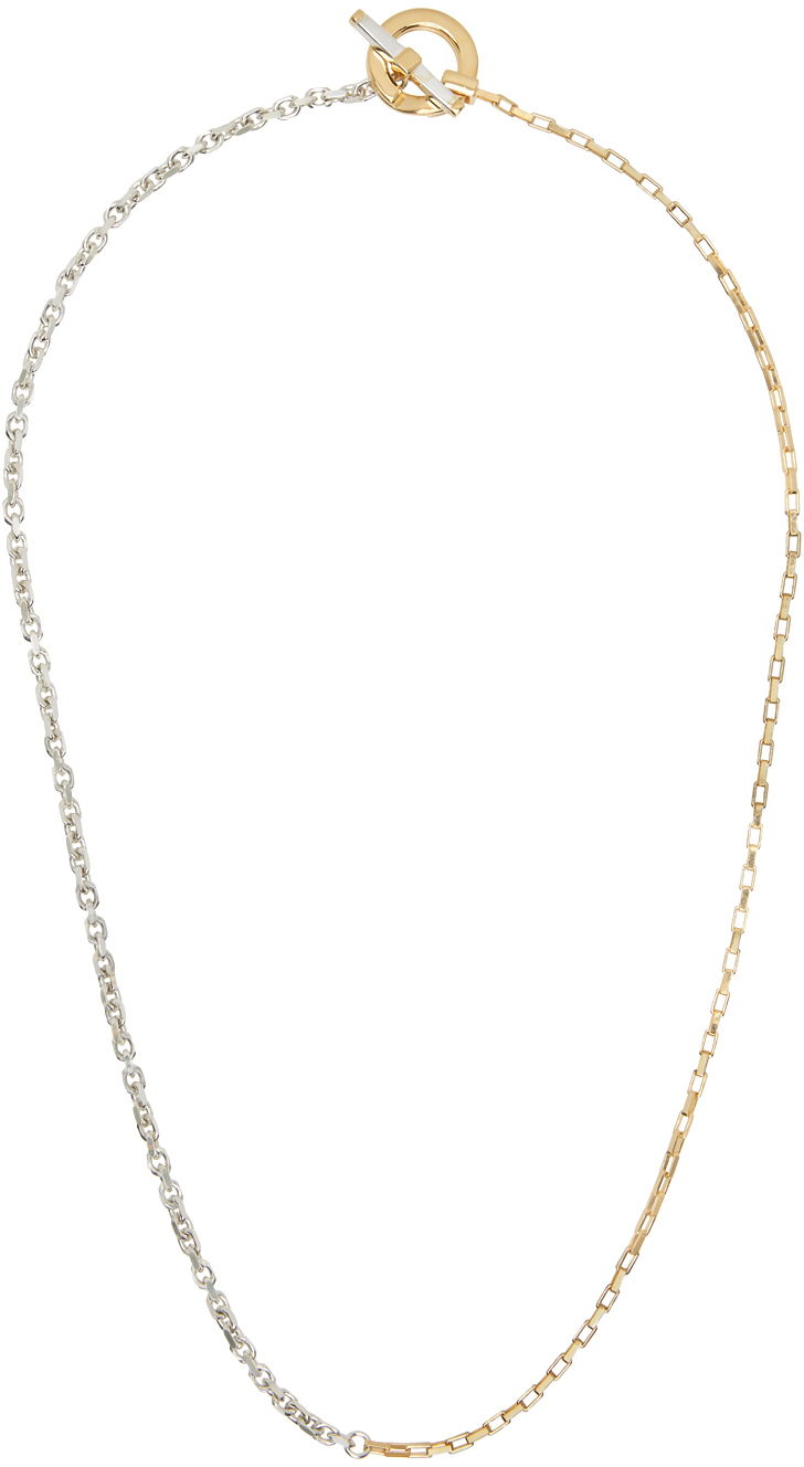 Náhrdelník Bottega Veneta Two Tone Chain Necklace Metalická | 754353 V507D, 0
