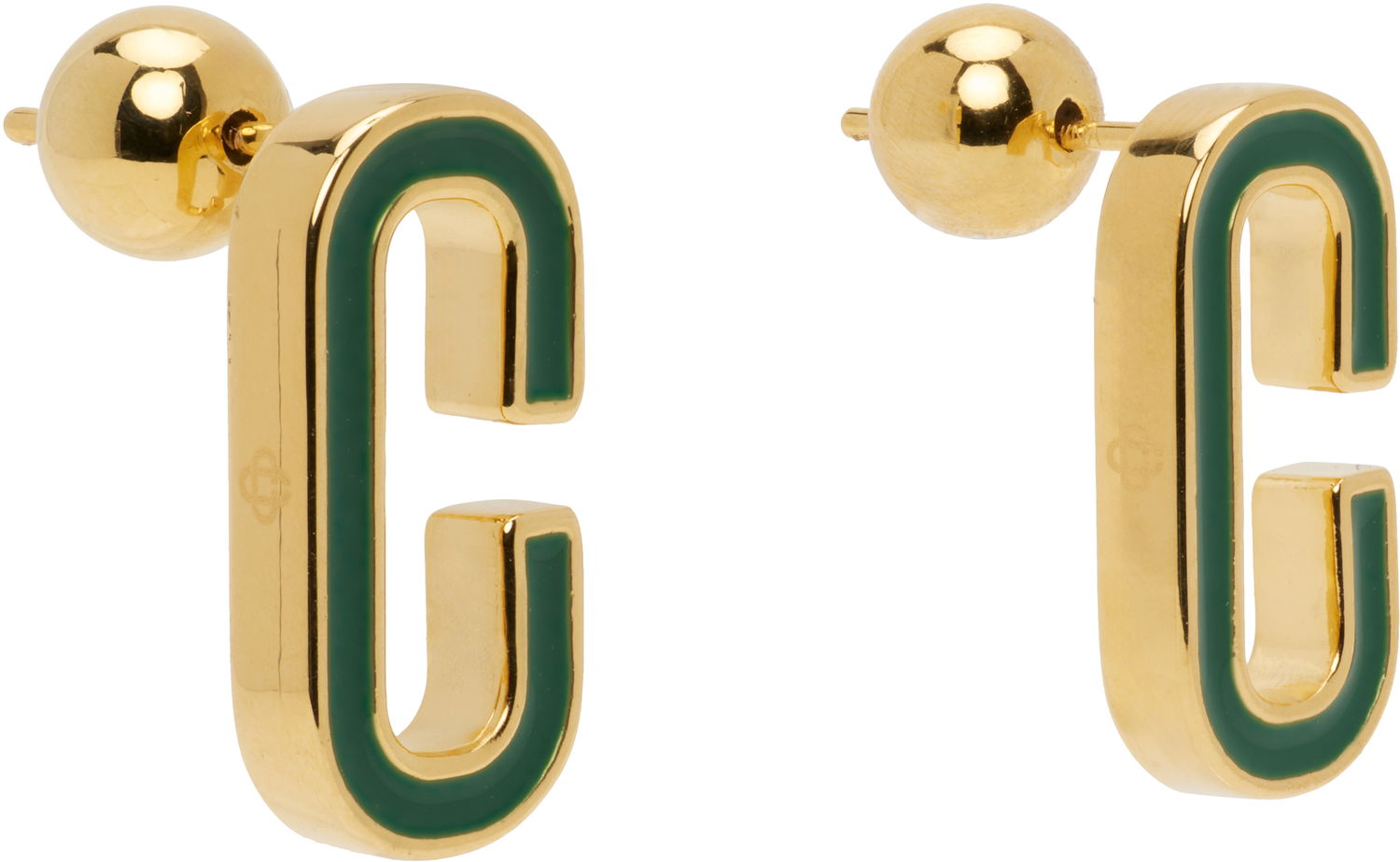 Náušnice Casablanca Enamel 'C' Link Earrings Metalická | A-AW25-JW-294-01, 1