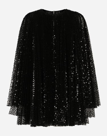 Šaty Dolce & Gabbana Sequined Short Dress Čierna | F6AUYTFLSHDN0000, 0
