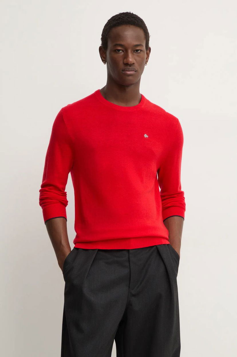 Sveter Napapijri Lightweight Crewneck Sweater Červená | NP0A4GJUR061