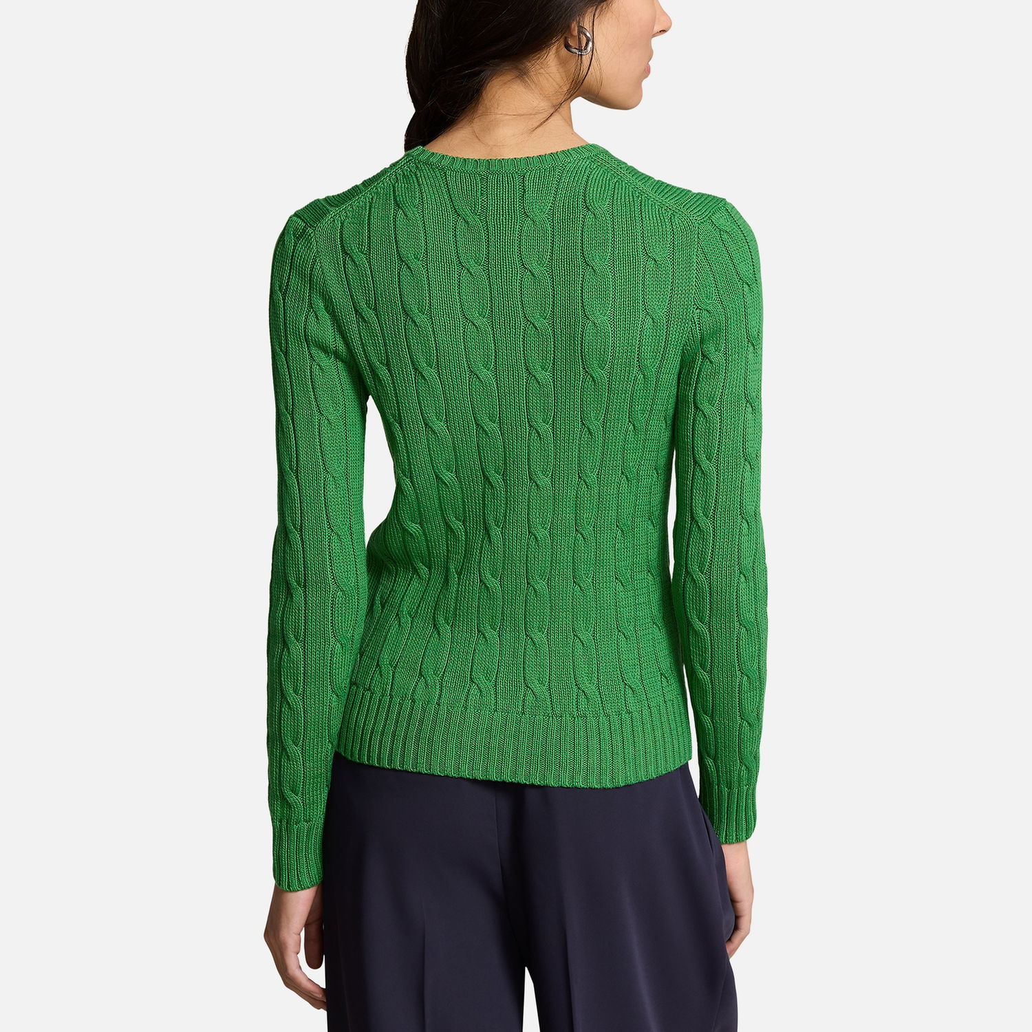 Sveter Polo by Ralph Lauren Julianna Cotton Cable-Knit Jumper Zelené | 211891640021, 1