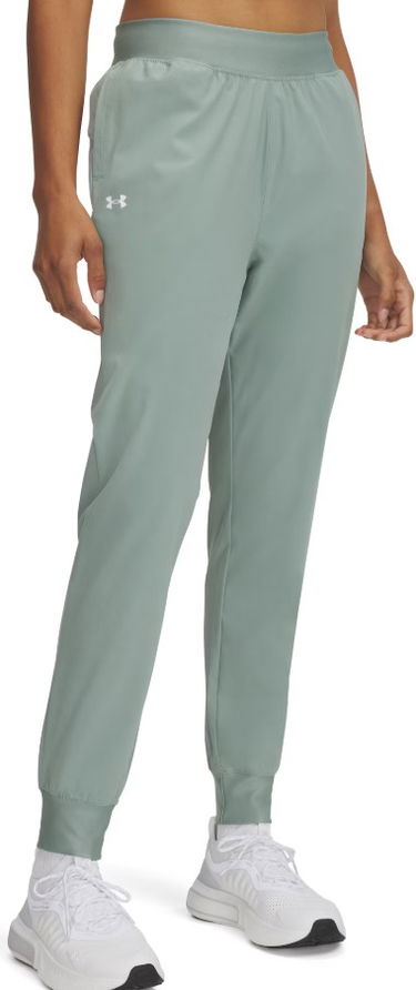 Nohavice Under Armour Under Armour UA Rival Hi Rise Woven Pants Zelené | 1382727-348, 0