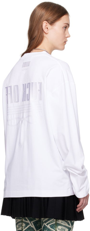 Sveter VETEMENTS VTMNTS Embroidered Long Sleeve T-Shirt Biela | VL20LS120W, 2