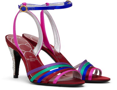 Doplnky Valentino Valentino Garavani Ladycrush Satin Heeled Sandals Rôznofarebný | 6W2S0LD3CXN, 3