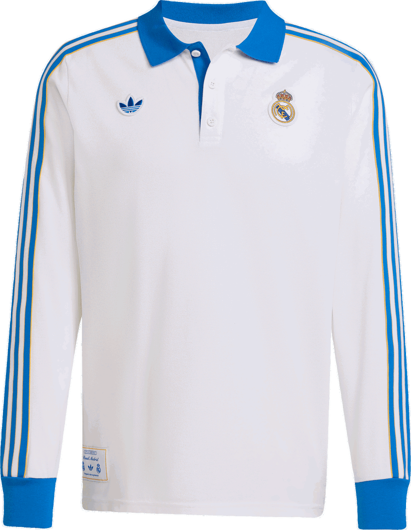 Polo tričko adidas Originals adidas Originals Real Madrid Icon Long Sleeve Polo Shirt Biela | jn3065