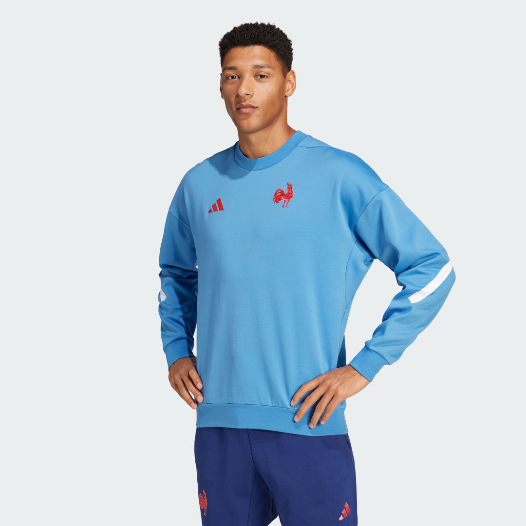 Mikina adidas Performance France Travel Z.N.E. Sweatshirt Modrá | JC7085, 0