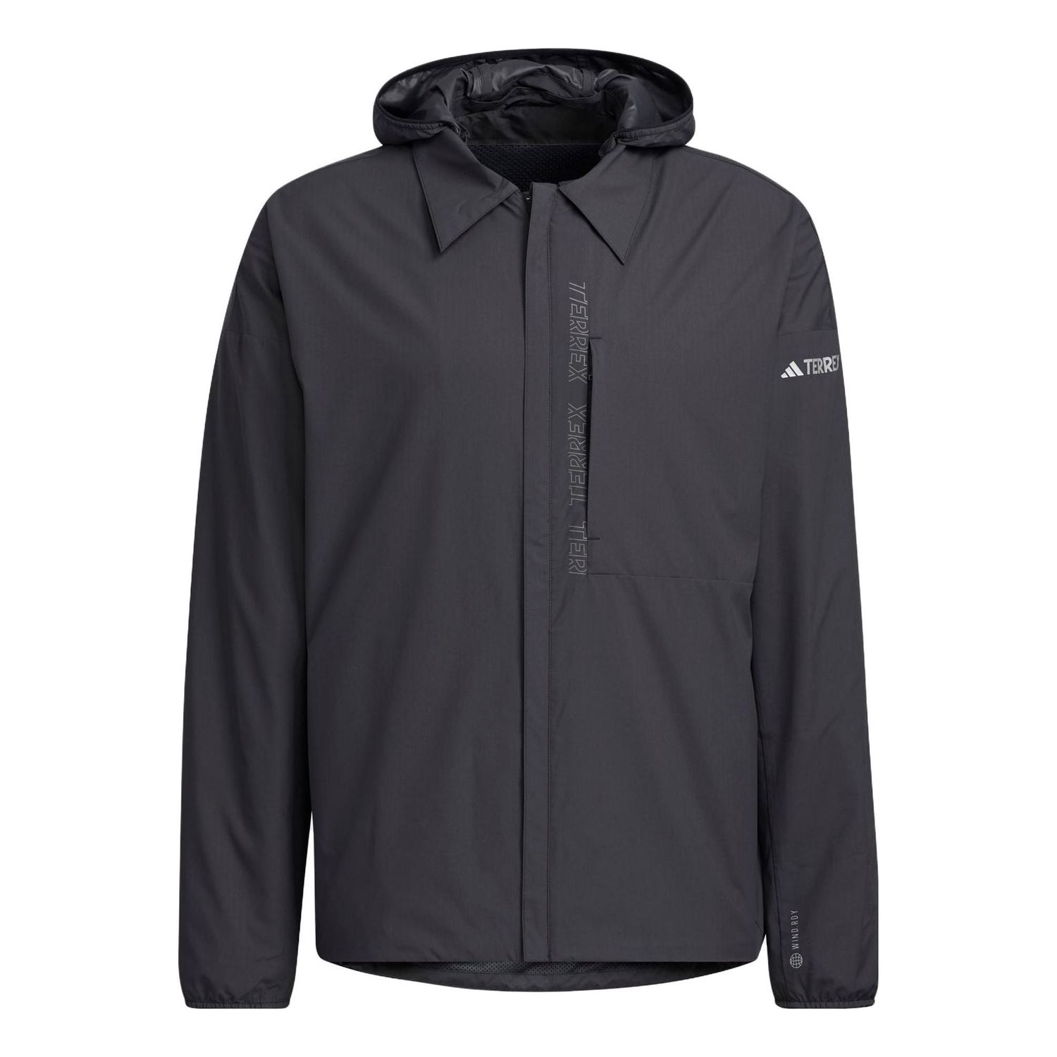 Vetrovka adidas Performance Terrex Hooded Windbreaker Jacket Čierna | HY4695, 0