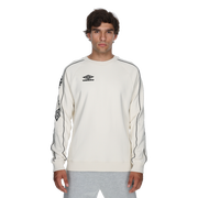 Retro Crewneck Sweatshirt with Taped Sleeves