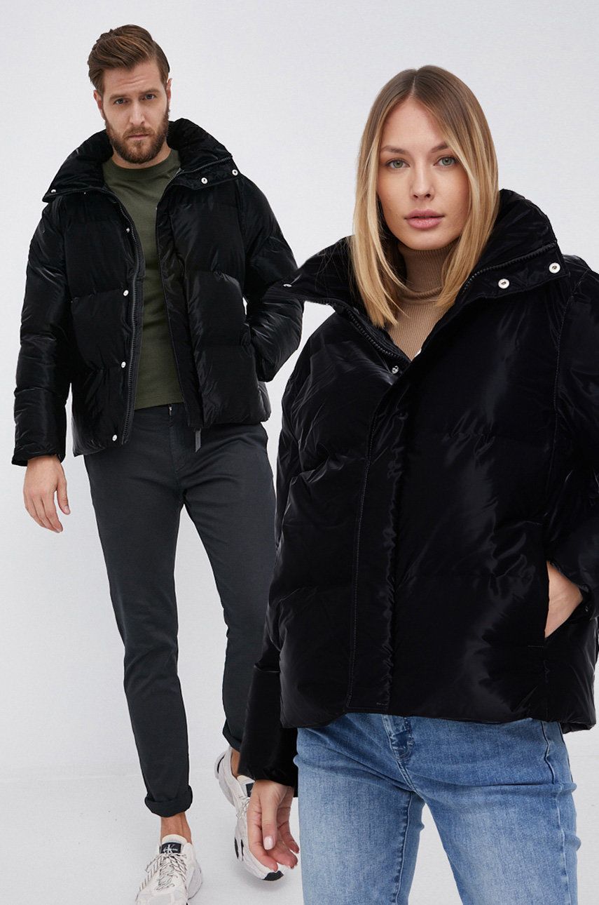 Prešívaná bunda Rains Boxy Puffer Jacket Čierna | 1522.29, 0
