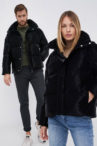 Prešívaná bunda Rains Boxy Puffer Jacket Čierna | 1522.29, 0