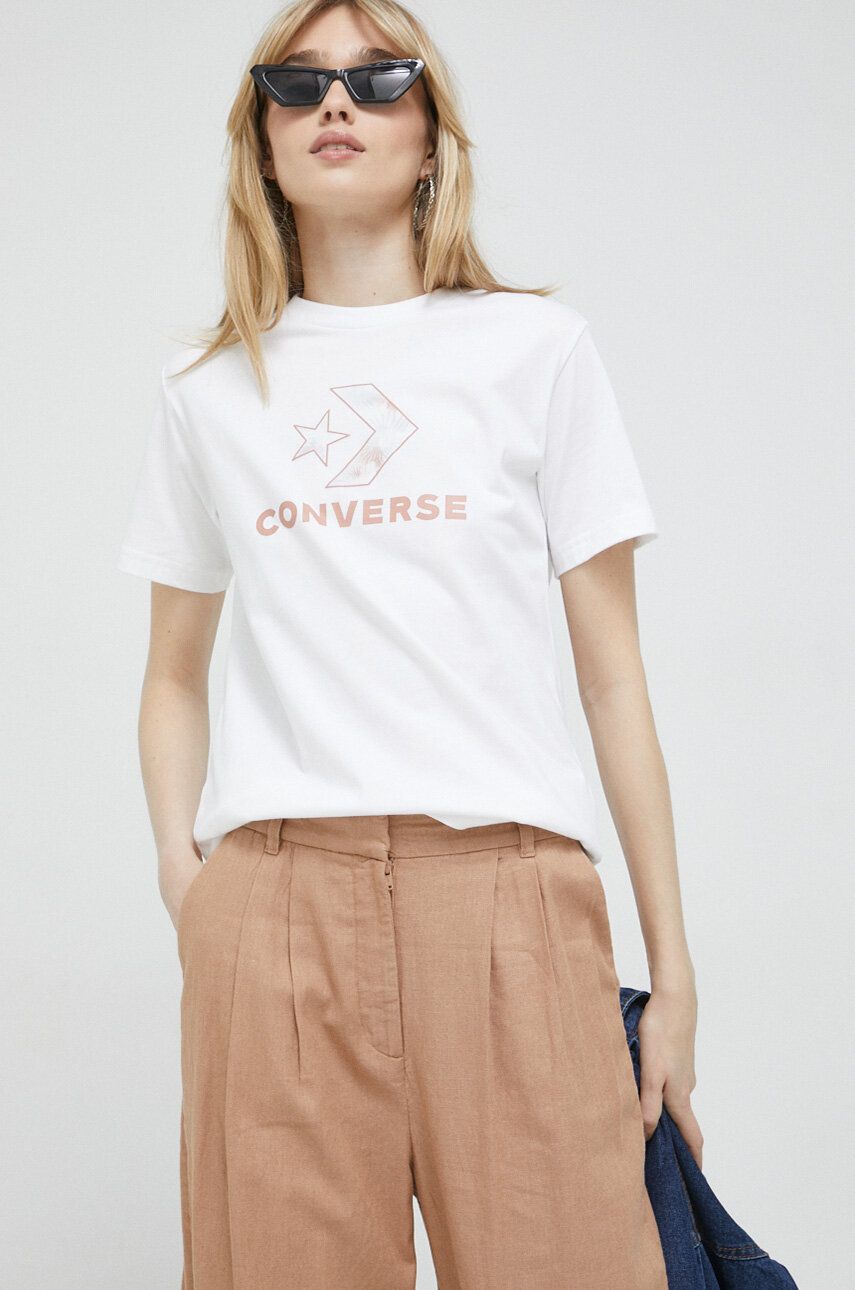 Tričko Converse Floral Star Chevron Tee Biela | 10024538.A01, 0