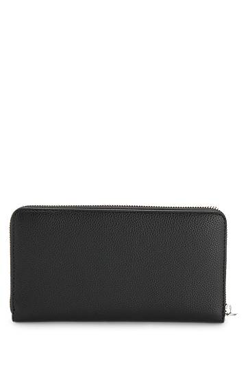 Peňaženka BOSS HUGO Ziparound Faux Leather Wallet with Stacked Logo Čierna | 50547912, 1