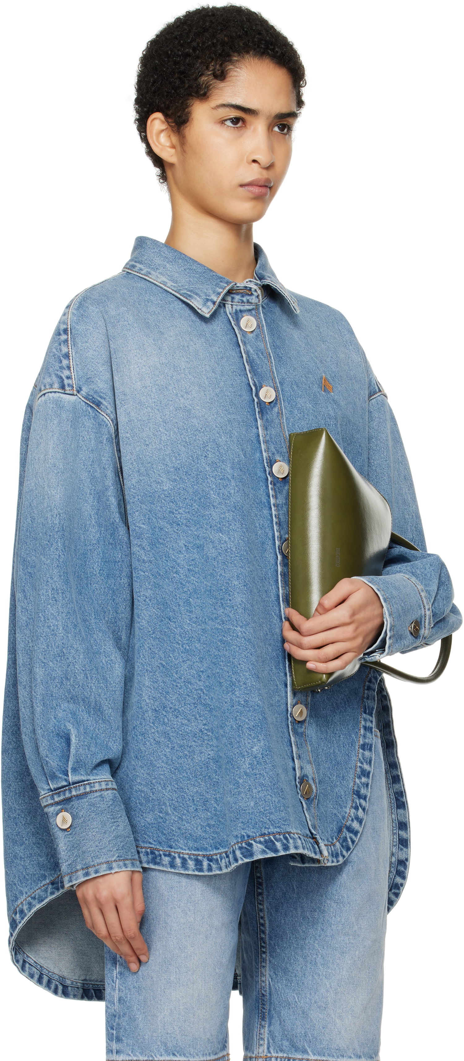 Košeľa The Attico Attico Diana Denim Shirt Modrá | 250WCB00068 DDD085AA, 1