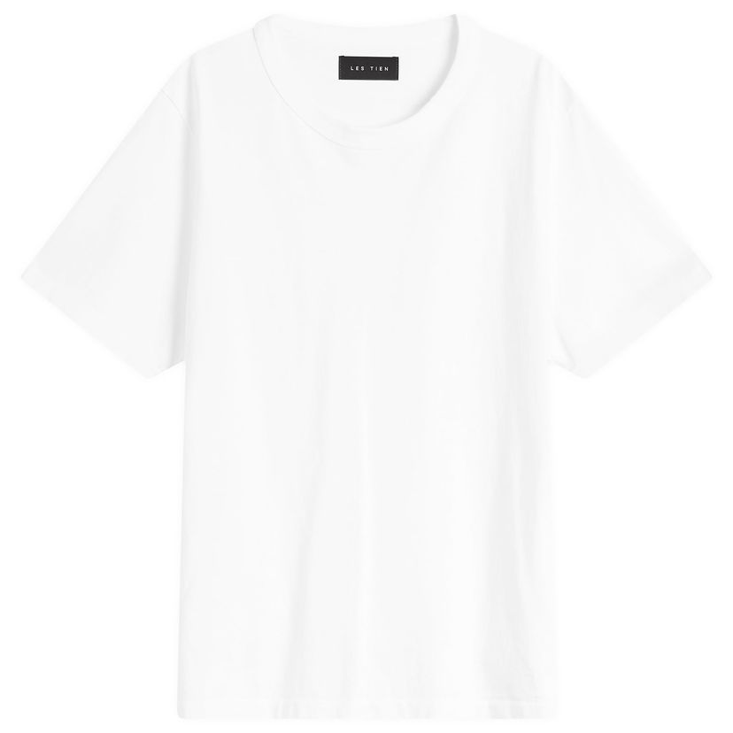 Tričko LES TIEN Les Tien Heavyweight Binded Neck T-Shirt Biela | HV-2082-WHT