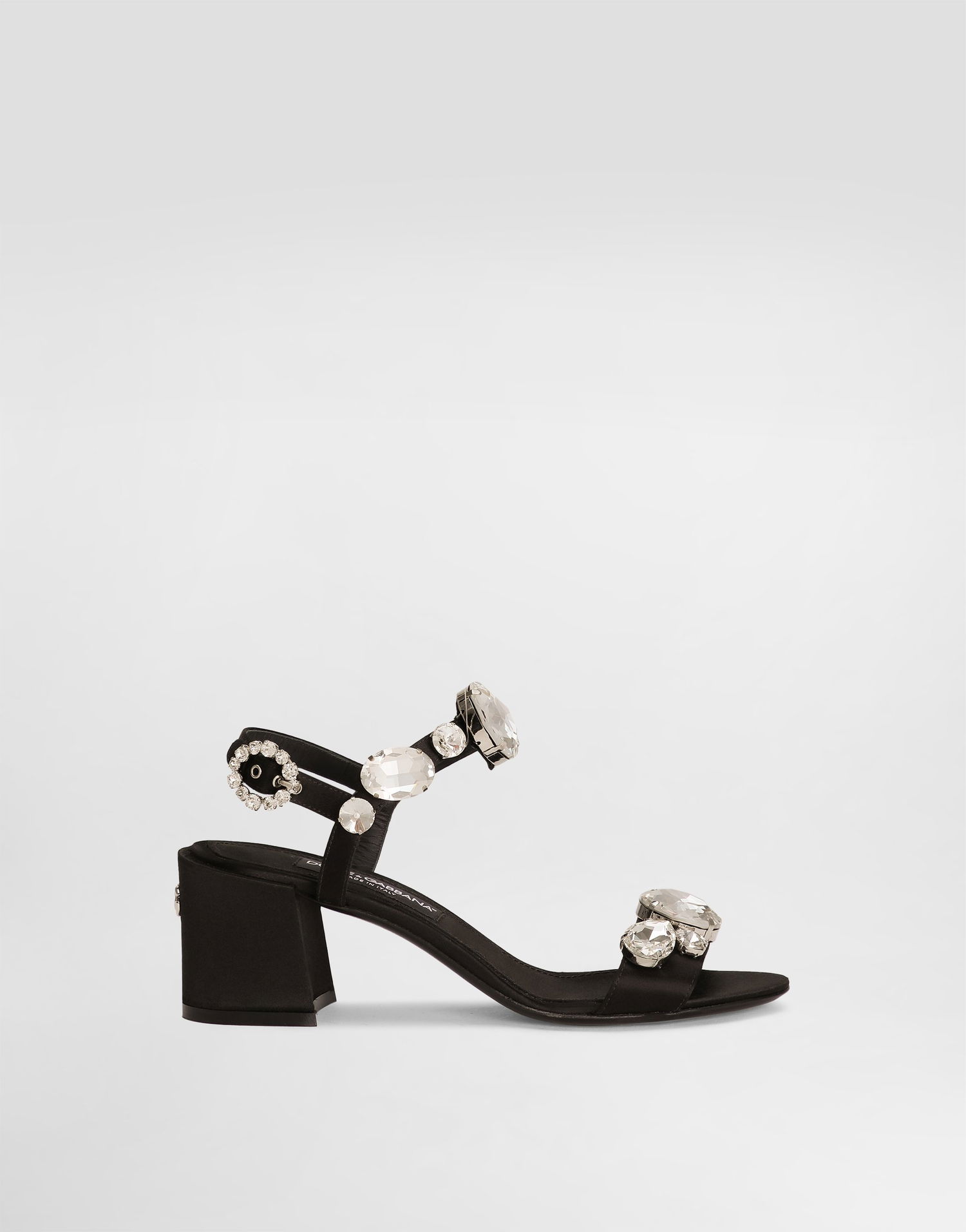 Tenisky a topánky Dolce & Gabbana Satin Sandals With Gemstone Embellishment Čierna | CR1801A9T438S488, 0