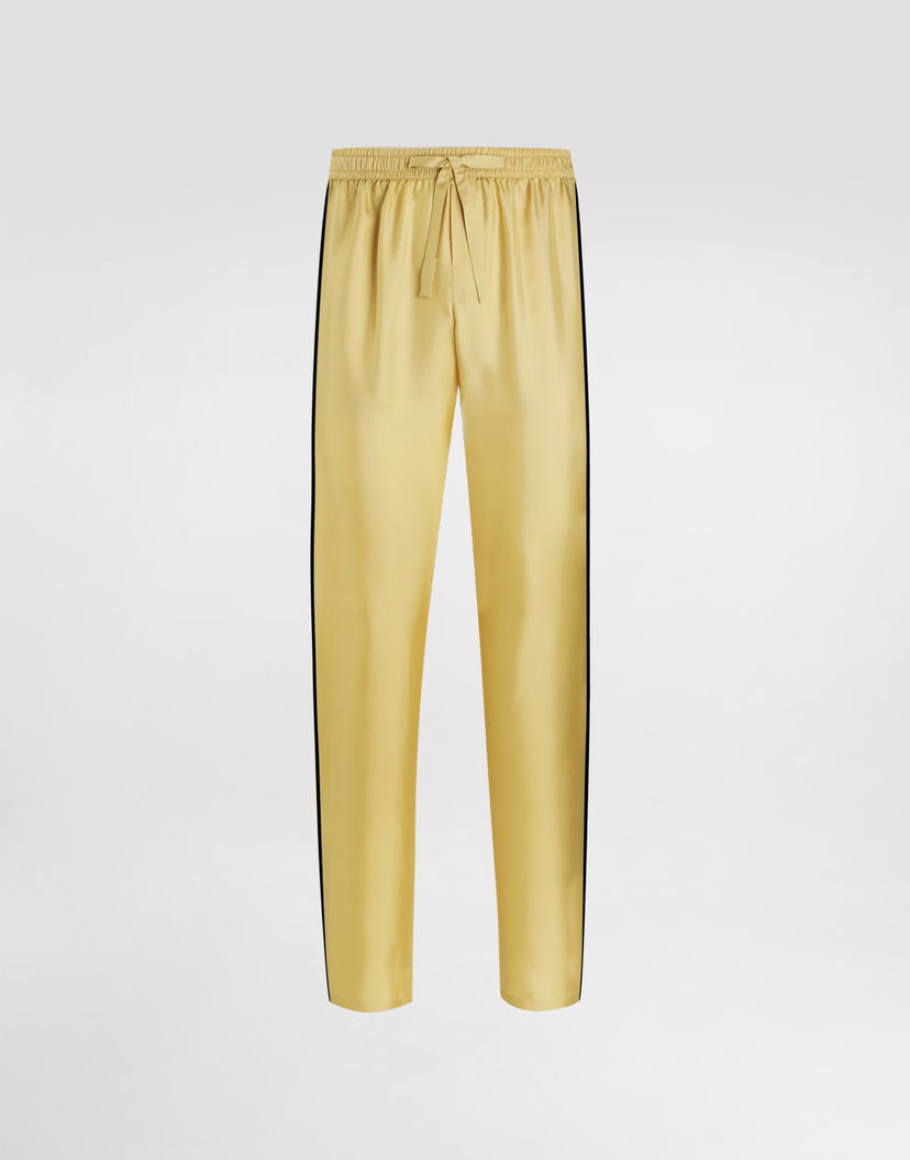 Nohavice Dolce & Gabbana Dolce & Gabbana Silk Twill Trousers Žltá | GVCRAZFU10SA0488