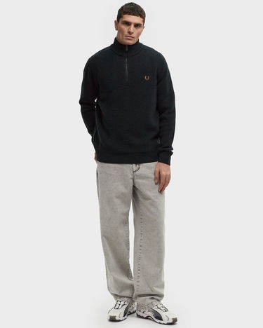 Sveter Fred Perry Textured Half-Zip Jumper Čierna | K6540-Q20, 1