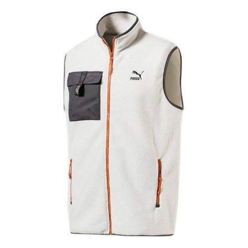 Vesta Puma XTG Trail Fleece Full Zip Pocket Vest Biela | 596728-64