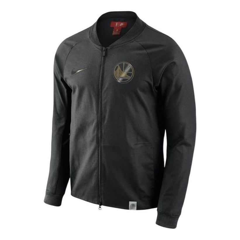 Bomber bunda Nike Golden State Warriors Full-Zip Jacket Čierna | 860801-010