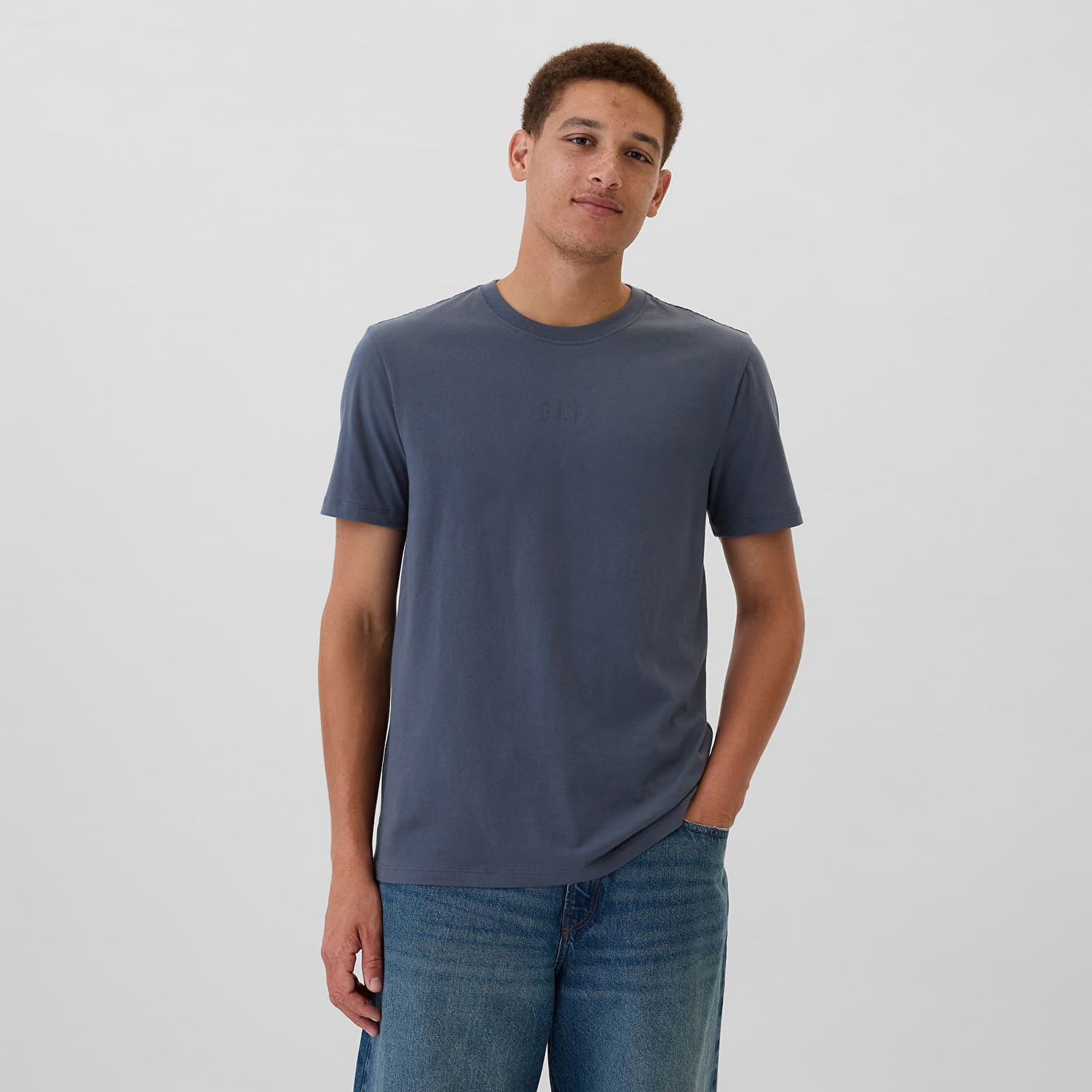 Tričko GAP T-shirt Mini Logo Tee Deep Sailor Blue S Šedá | 542248-00, 0