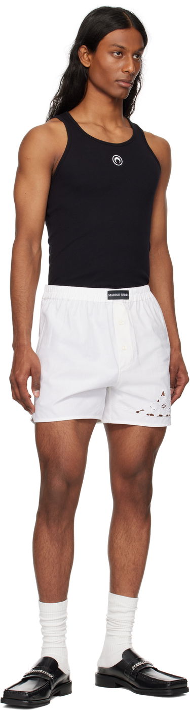Boxerky Marine Serre Marine Serre Regenerated Linen Shorts Biela | USH002A UWOV0007, 3