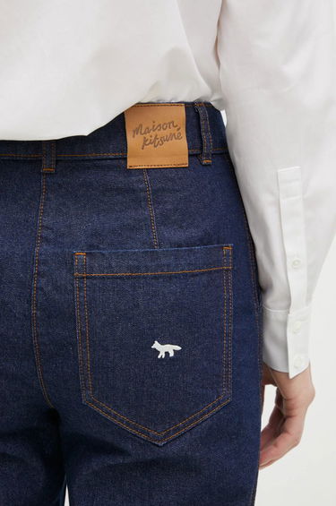 Džínsy MAISON KITSUNÉ Straight High-Waisted Denim Jeans Modrá | NW01113WW0081, 3