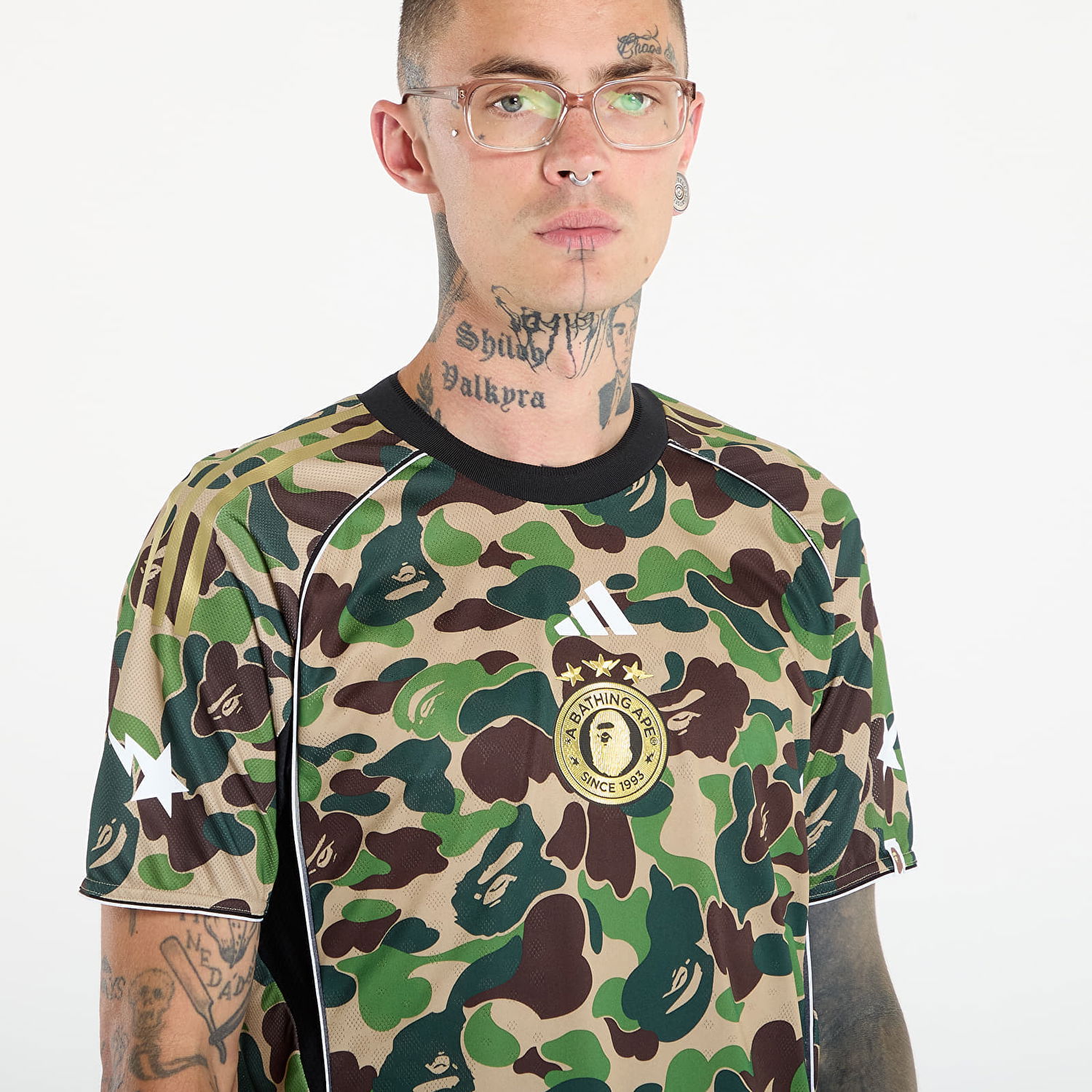 Tričko adidas Originals adidas x Bape Jersey T-Shirt Zelené | KB2202, 1