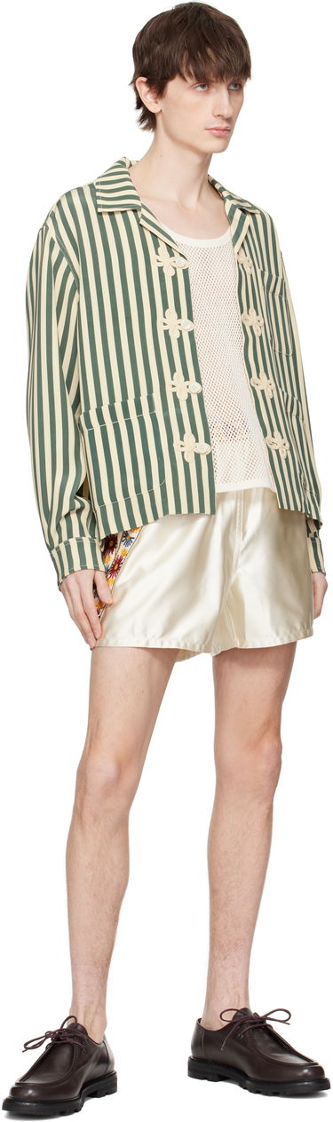 Košeľa Bode Bode Soda Stripe Trillium Shirt Zelené | MRS25SH014, 3